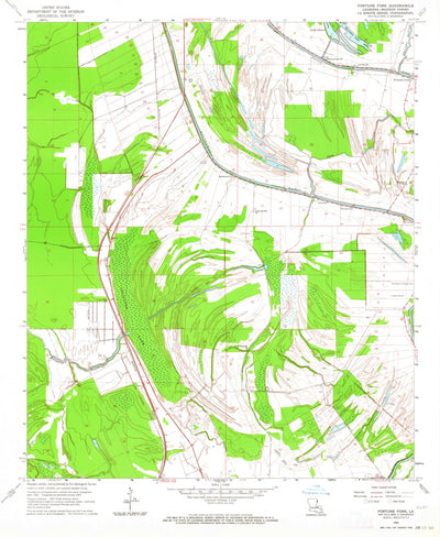 United States Geological Survey Fortune Fork, LA (1963, 24000-Scale) digital map