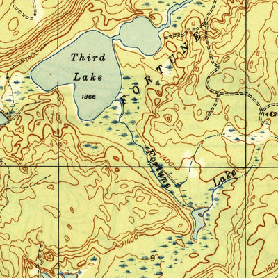United States Geological Survey Fortune Lakes, MI-WI (1946, 31680-Scale) digital map