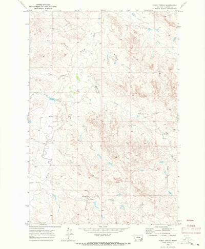 United States Geological Survey Forty Creek, MT (1969, 24000-Scale) digital map