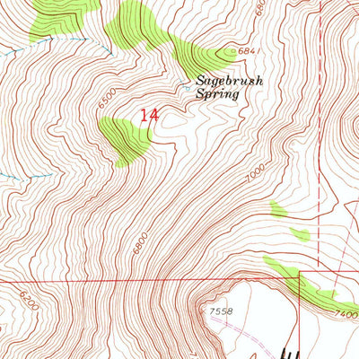 United States Geological Survey Fortynine Mountain, NV-CA (1966, 24000-Scale) digital map