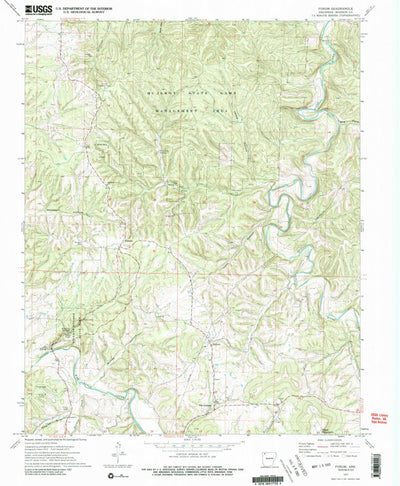 United States Geological Survey Forum, AR (1973, 24000-Scale) digital map
