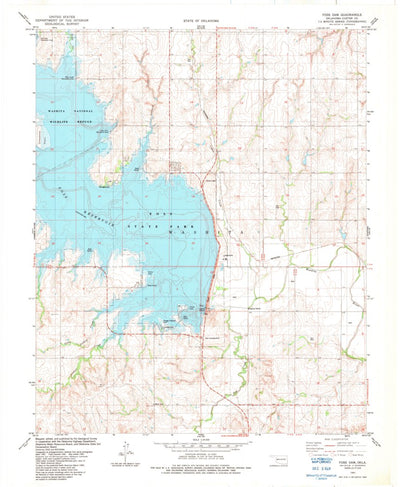 United States Geological Survey Foss Dam, OK (1983, 24000-Scale) digital map