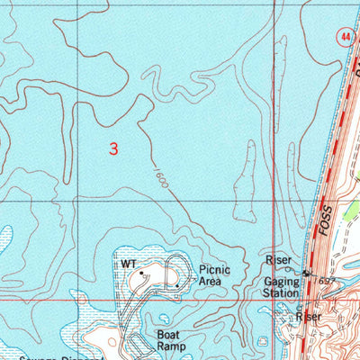 United States Geological Survey Foss Dam, OK (1983, 24000-Scale) digital map