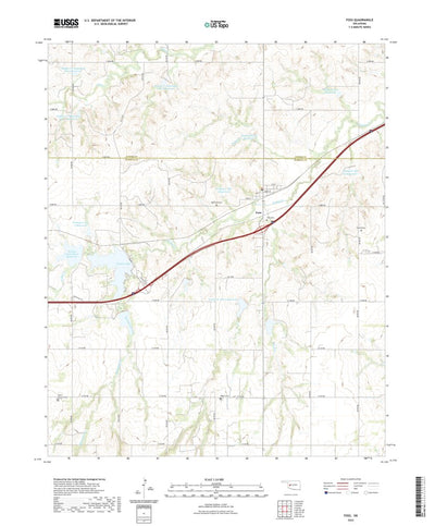 United States Geological Survey Foss, OK (2022, 24000-Scale) digital map