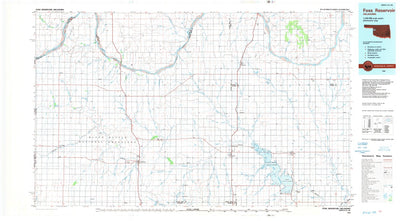 United States Geological Survey Foss Reservoir, OK-TX (1984, 100000-Scale) digital map