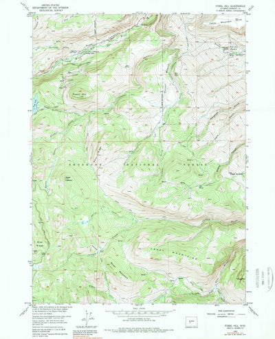 United States Geological Survey Fossil Hill, WY (1953, 24000-Scale) digital map