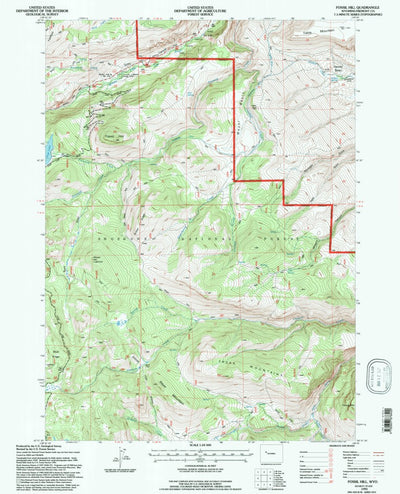 United States Geological Survey Fossil Hill, WY (1991, 24000-Scale) digital map