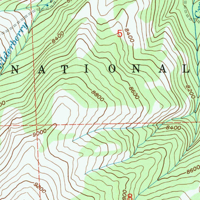 United States Geological Survey Fossil Hill, WY (1991, 24000-Scale) digital map