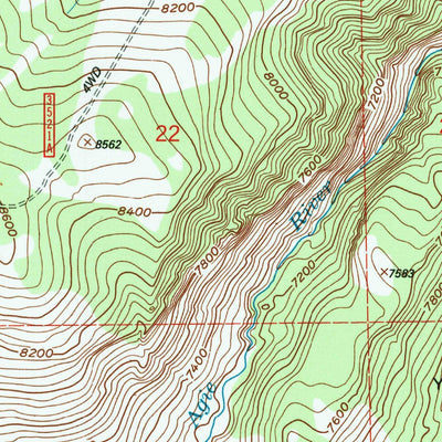 United States Geological Survey Fossil Hill, WY (1991, 24000-Scale) digital map