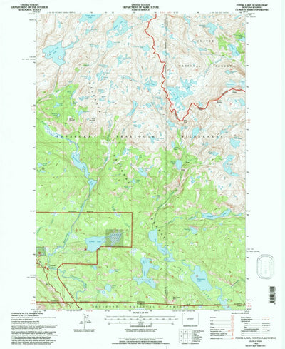 United States Geological Survey Fossil Lake, MT-WY (1991, 24000-Scale) digital map
