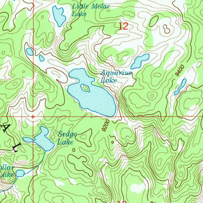 United States Geological Survey Fossil Lake, MT-WY (1991, 24000-Scale) digital map