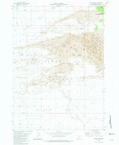 United States Geological Survey Fossil Lake, OR (1981, 24000-Scale) digital map