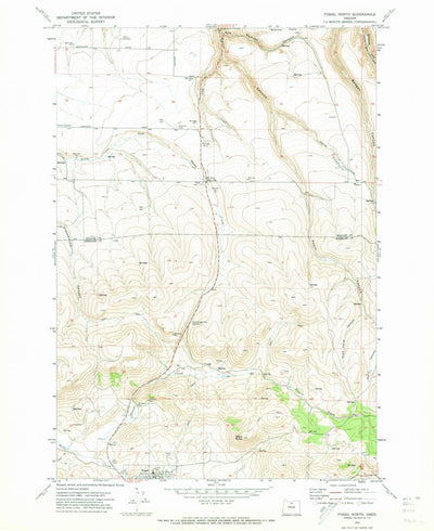 United States Geological Survey Fossil North, OR (1970, 24000-Scale) digital map