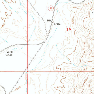 United States Geological Survey Fossil Peak, NV (1970, 24000-Scale) digital map