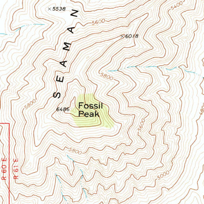 United States Geological Survey Fossil Peak, NV (1970, 24000-Scale) digital map
