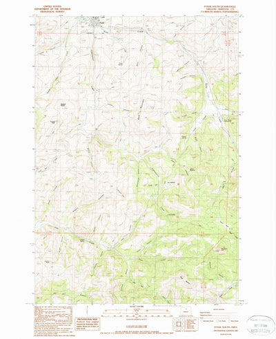 United States Geological Survey Fossil South, OR (1987, 24000-Scale) digital map