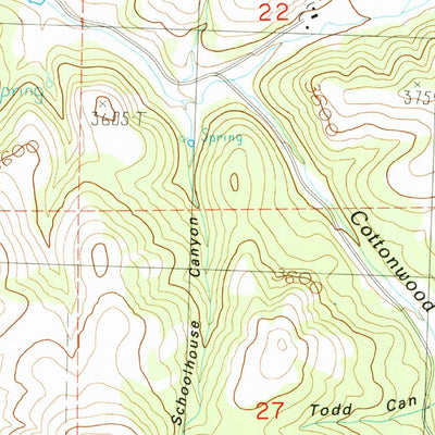 United States Geological Survey Fossil South, OR (1987, 24000-Scale) digital map