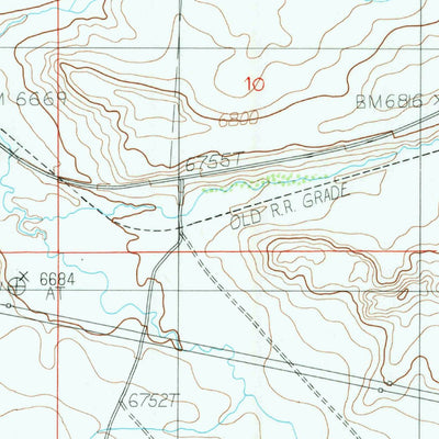 United States Geological Survey Fossil, WY (1985, 24000-Scale) digital map