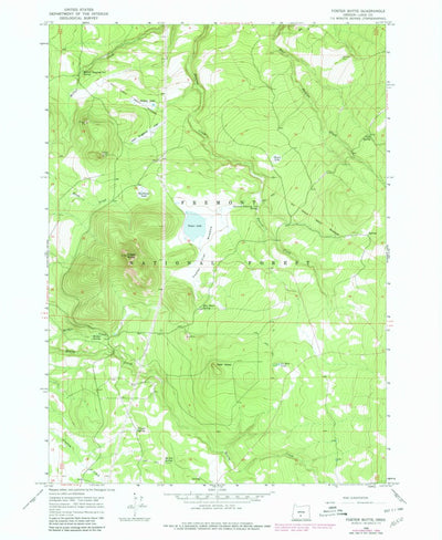 United States Geological Survey Foster Butte, OR (1966, 24000-Scale) digital map