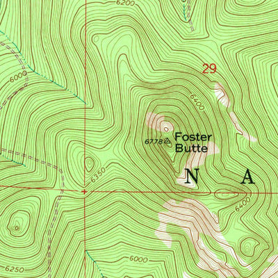 United States Geological Survey Foster Butte, OR (1966, 24000-Scale) digital map