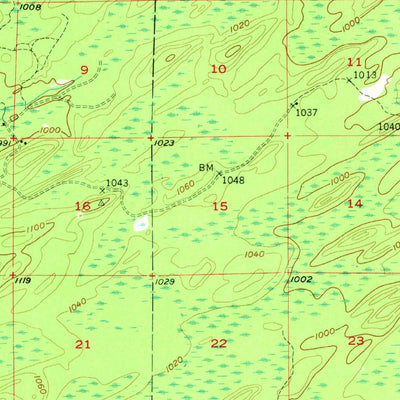 United States Geological Survey Foster City, MI (1956, 62500-Scale) digital map