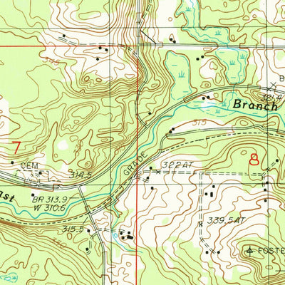 United States Geological Survey Foster City, MI (1986, 24000-Scale) digital map