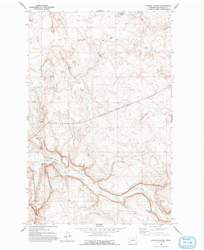 United States Geological Survey Foster Coulee, WA (1968, 24000-Scale) digital map