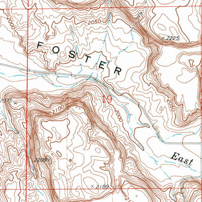 United States Geological Survey Foster Coulee, WA (1968, 24000-Scale) digital map