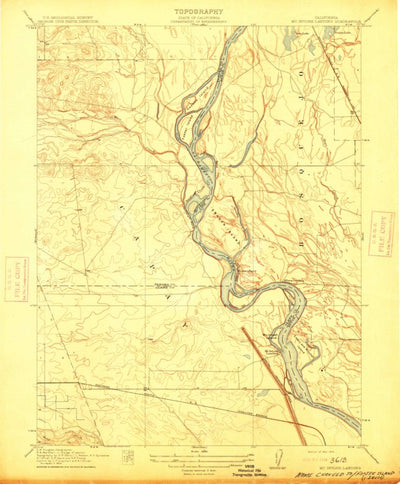 United States Geological Survey Foster Island, CA (1914, 31680-Scale) digital map