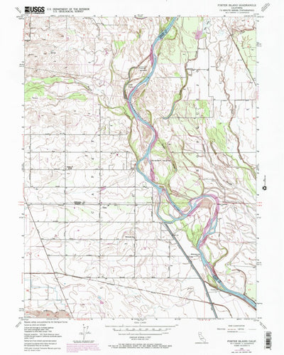 United States Geological Survey Foster Island, CA (1950, 24000-Scale) digital map