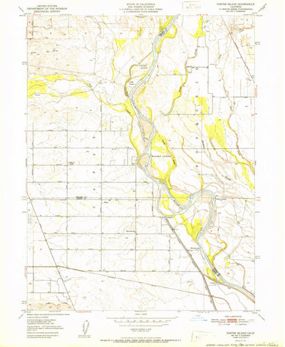 United States Geological Survey Foster Island, CA (1951, 24000-Scale) digital map