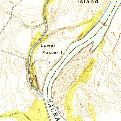 United States Geological Survey Foster Island, CA (1951, 24000-Scale) digital map