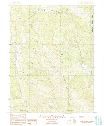United States Geological Survey Foster Mountain, CA (1991, 24000-Scale) digital map