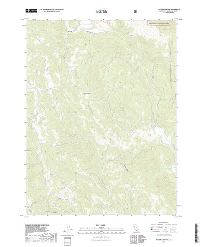 United States Geological Survey Foster Mountain, CA (2021, 24000-Scale) digital map