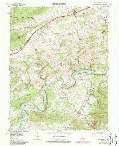 United States Geological Survey Fosters Falls, VA (1965, 24000-Scale) digital map