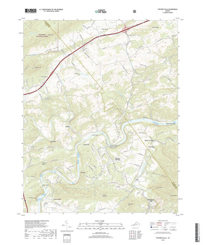 United States Geological Survey Fosters Falls, VA (2019, 24000-Scale) digital map