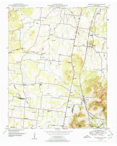 United States Geological Survey Fosterville, TN (1951, 24000-Scale) digital map