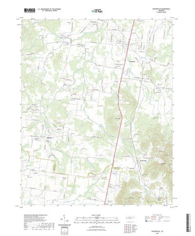United States Geological Survey Fosterville, TN (2022, 24000-Scale) digital map