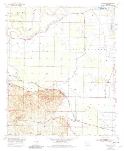 United States Geological Survey Fouke NE, AR (1952, 24000-Scale) digital map