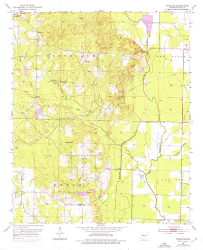 United States Geological Survey Fouke SE, AR (1952, 24000-Scale) digital map