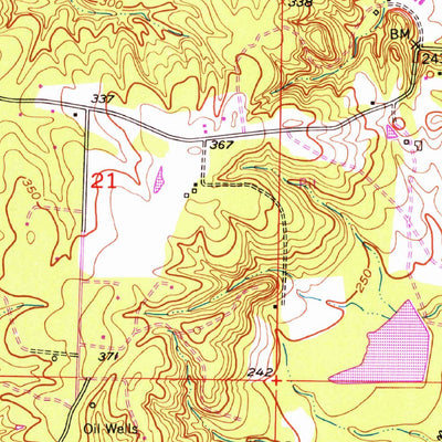 United States Geological Survey Fouke SE, AR (1952, 24000-Scale) digital map