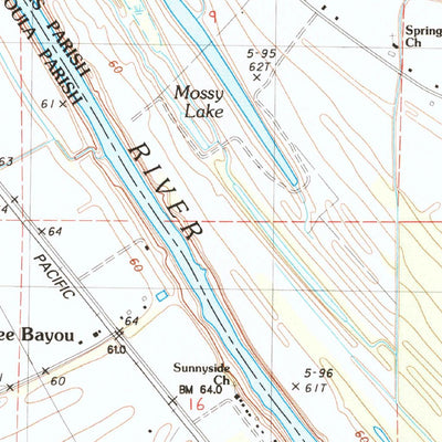 United States Geological Survey Foules, LA (1983, 24000-Scale) digital map