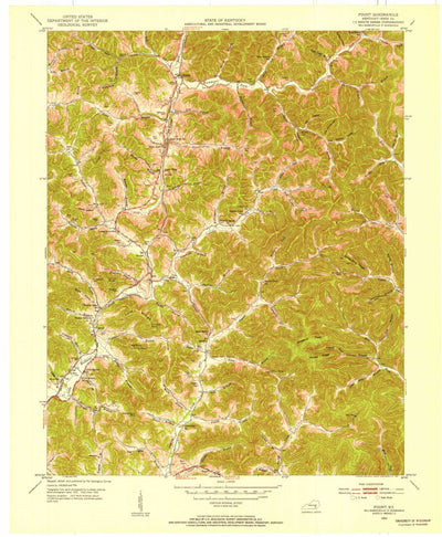 United States Geological Survey Fount, KY (1952, 24000-Scale) digital map