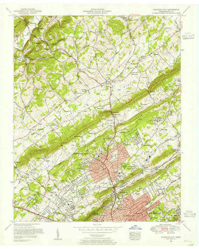 United States Geological Survey Fountain City, TN (1953, 24000-Scale) digital map