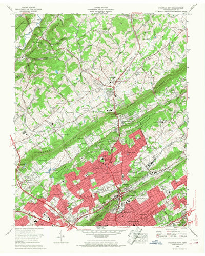 United States Geological Survey Fountain City, TN (1966, 24000-Scale) digital map