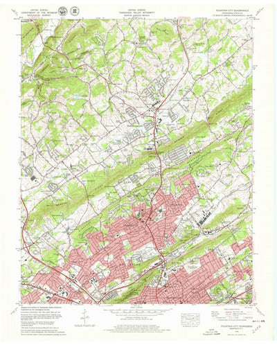 United States Geological Survey Fountain City, TN (1978, 24000-Scale) digital map