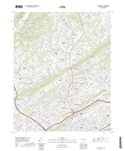 United States Geological Survey Fountain City, TN (2022, 24000-Scale) digital map
