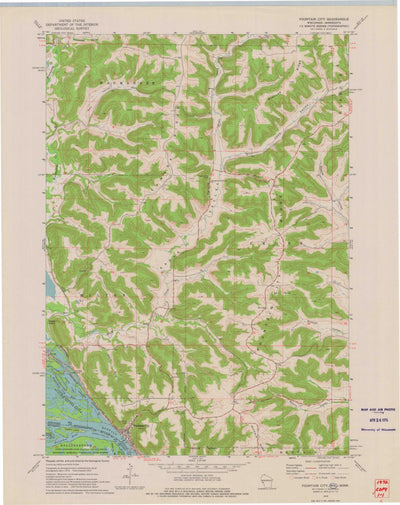 United States Geological Survey Fountain City, WI-MN (1972, 24000-Scale) digital map