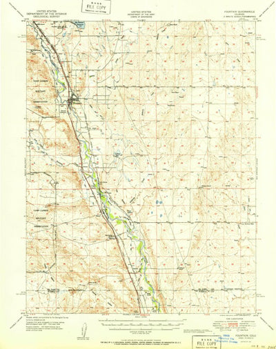 United States Geological Survey Fountain, CO (1951, 62500-Scale) digital map