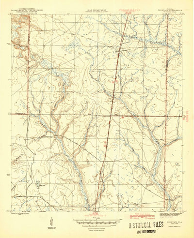 United States Geological Survey Fountain, FL (1945, 31680-Scale) digital map